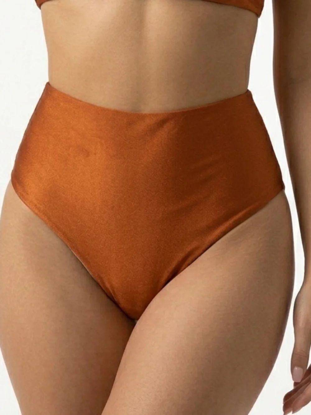BAOBAB | Collection Rust Orange High-Waist Bikini Bottoms Women’s Size Large